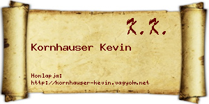 Kornhauser Kevin névjegykártya